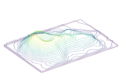 Contour - volcano-isometric