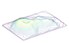Contour - volcano-isometric